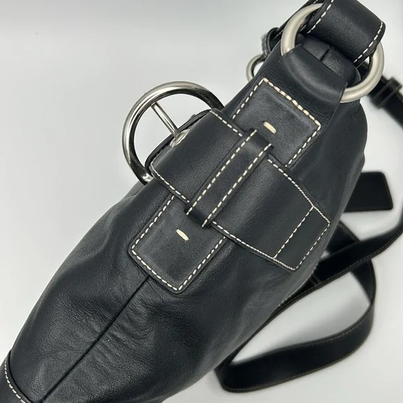 Coach H05Q-1452 Vintage Soho Slim Duffle Shoulder Crossbody Bag Black EUC - Picture 8 of 15